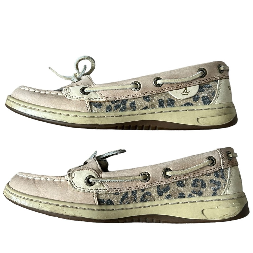 Sperry Top Sider Angelfish Animal Print Loafers / Boat Shoes 6.5